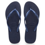 Havaiana slippers navey blue paar bovenaanzicht