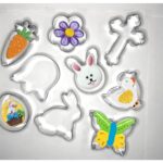 Paaskoekjesvormen Wortel, bloem, kruis, ei, paashaar, kuiken, konijn, vlinder